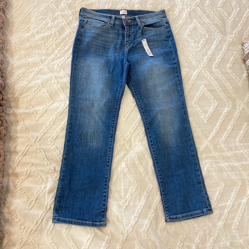 Sneak peek straight leg jeans